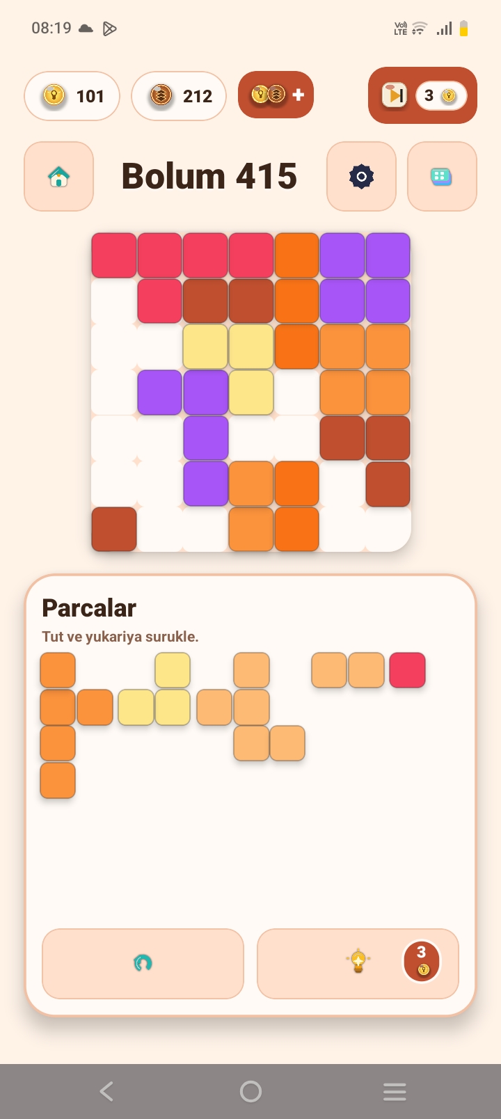 Puzzle Grid oynanış ekranı